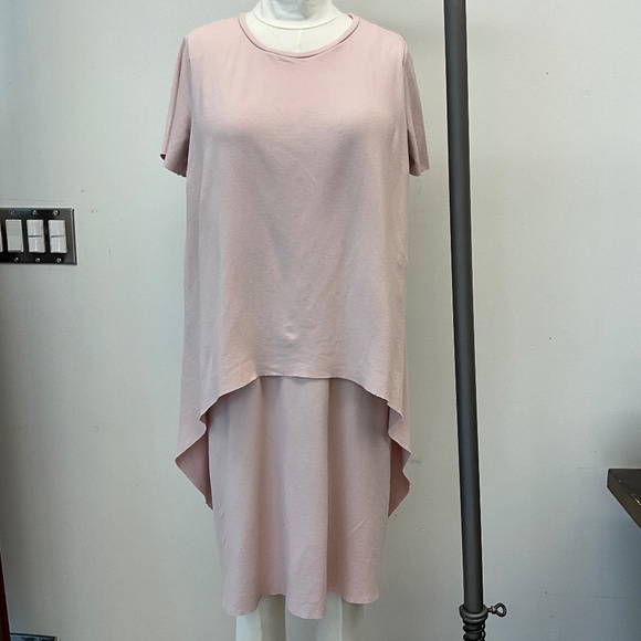COS Asymmetrical Hem Dress - Light Dusty Pink (S/M) - Picture 1 of 5